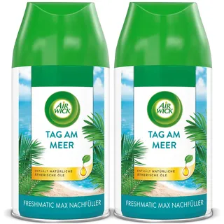 Air Wick Freshmatic Max Raumspray DUO – Nachfüller für den Air Wick Freshmatic Max – Duft: Tag am Meer – 2 x 250 ml Nachfüller