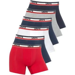 Levi's® Boxershorts »Men Sportswear Logo Boxer«, (Packung, 6er-Pack), mit Logo-Bund, bunt