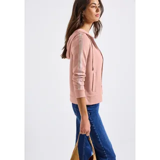 STREET ONE Kapuzensweatshirt, mit Gallon Streifen, rosa