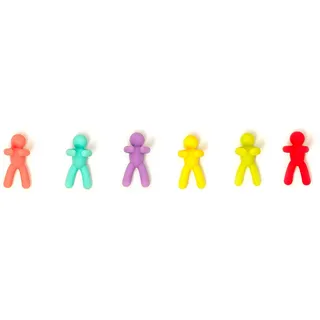 Legami - Set mit 6 Glasmarkern für Weingläser, wiederverwendbar, niedlich, funktional, 1,5 x 3 cm, Motiv Over the top