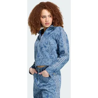 adidas Liberty London Firebird Jeansjacke Blau/Weiß 38