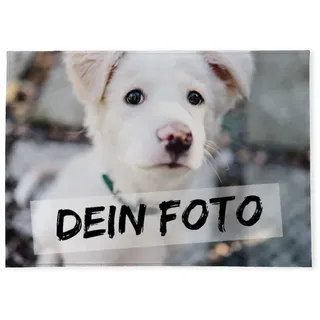 Fußmatte personalisiert mit Foto - Geschenkidee für Familie, Paare, zum Einzug - Türvorleger mit Bild Bedruckt 1 Foto 70 x 50 cm