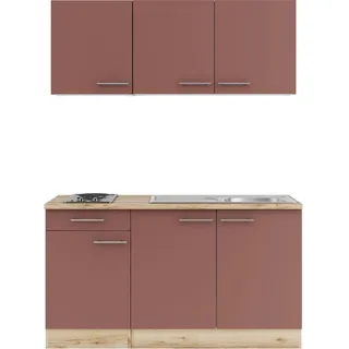 OPTIFIT Küchenzeile Bari407 150 cm Rostrot