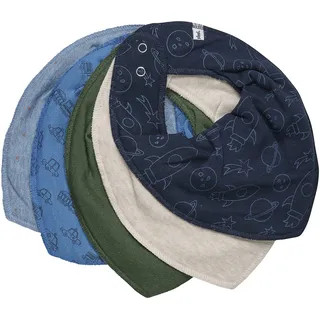 PIPPI made with love Unisex Baby Bandana Bib (5-pack) Baby dreieck Lätzchen, Ashley Blue, Einheitsgröße