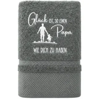 kiimiipa Papa Geschenk Handtuch,Geschenk FüR Papa Bestickt HandtüCher 50x100,Bester Papa Geschenke Vatertagsgeschenk,Geburtstagsgeschenk FüR VäTer,Geschenk FüR Vatertag Weihnachten (Papa -1)
