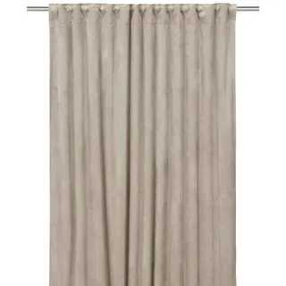 Svanefors Fertigvorhang , Beige , Textil , 135x280 cm , beliebig kürzbar, für Stange und Schiene geeignet, Samtoptik, mit Kombiband, 100% Verdunkelung , Heimtextilien, Vorhänge, Fertigvorhänge, Verdunkelungsvorhänge