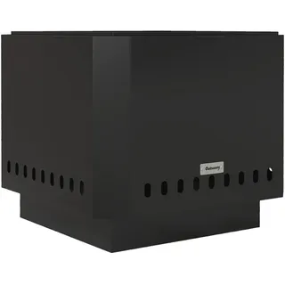 Outsunny Feuerschale, Metall, Schwarz , 48x41x48 cm , Gartenmöbel, Feuerschalen & Feuerkörbe