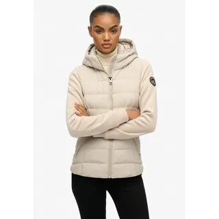 Superdry Steppjacke "HOODED FUJI STORM JACKET" mit Kapuze Relaxed Fit, mit Reißverschluss, Langarm, chateau grau