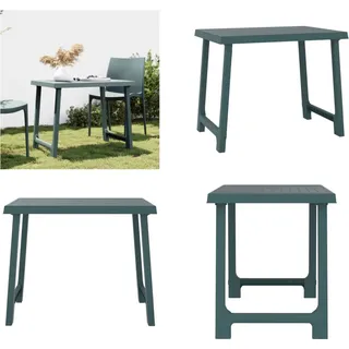 vidaXL Campingtisch Grün 79x56x64 cm PP Holzoptik - Campingtisch - Campingtische - Couchtisch - Gartentisch - Grün