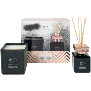 Ipuro Diffuser , Schwarz , Glas , wiederverschließbar , Dekoration, Raumdüfte, Diffuser