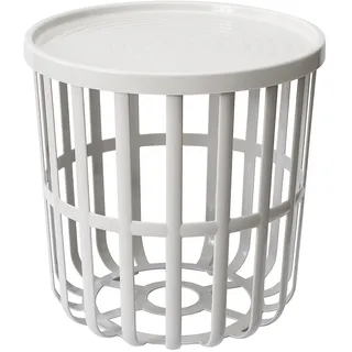 BranQ - Home essential, Designer-, funktionaler und moderner Kaffeetisch Zen, aus hochwertigem BPA-freiem ABS-Kunststoff, mit abnehmbarem Bezug, Creme