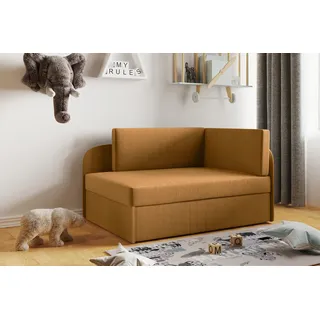 Kaiser Möbel Kinderbett Kindersofa mit schlaffinktion und bettkasten BETTY wachsendes Bett Rechts Senffarbe - Gelb