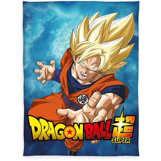 Herding Dragon Ball Super Kuscheldecke 150 x 200 cm Blau/Orange