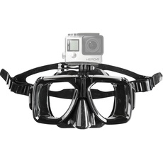 Bild Taucherbrille mit Befestigung für GoPro Hero 11 10 9 8 7 6 5 4 3+ 3 2 1, Session und andere kompatible Action Cams)