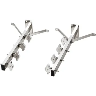 Sauvic Wandwäscheaufhänger mit 8 Rollen aus Edelstahl
