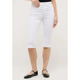 Caprijeans ANGELS "ANACAPRI SPORTY", Damen, Gr. 36, N-Gr, weiß, Denim/Jeans, Obermaterial: 89% Baumwolle, 8% Polyester, 3% Elasthan, slim fit 3/4-Länge, Jeans Caprijeans, mit Dehnbund