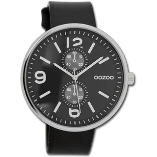 Oozoo Herren Armbanduhr Timepieces Analog Leder schwarz UOC7079A