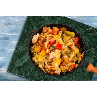 GLASPLATTE FÜR KÜCHE 60x65 Marmor