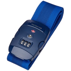 Bild von Global Travel Accessories - Gepäckgurt mit integrietem 3-Stelliges TSA Zahlenschloss, 190 cm, Blau (Midnight Blue)
