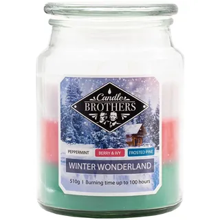 Candle BROTHERS Winter Wonderland Duftkerze 510 g grün