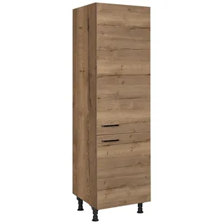 Nobilia Geräteumbauschrank Eiche dunkel 60 x 216,6 x 58 cm
