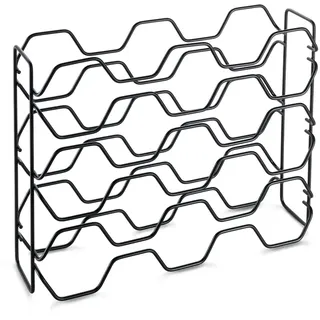 Metaltex Weinregal 43 x 12 x 34 cm Schwarz