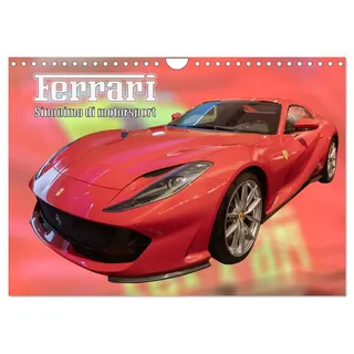 Ferrari - Synonym für Motorsport (Wandkalender 2026 DIN A4 quer), CALVENDO Monatskalender: Ein kleiner Überblick der Ferraris von 1947 bis heute (CALVENDO Sport)