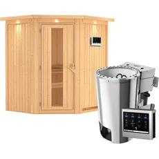 Bild von Sauna Tonja Eckeinstieg, 3,6 kW B io-Ofen externe Strg. modern, 187*169*202