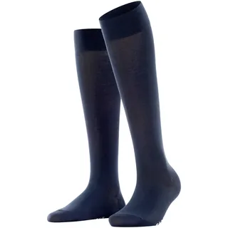 Falke Cotton Touch Kniestrümpfe Damen 1 Paar Blau 35-38