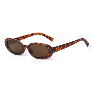 ADEWU Oval Sonnenbrillen Damen Retro Herren 90er Vintage schmale Sonnenbrille für Reise Fahren