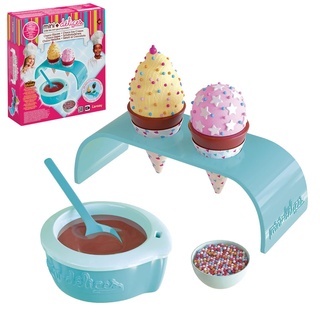 Mini Delices MND04000 Cones Ice Cream Schokoladenzapfen Eiscreme-Set – Bastelset – Küchen-und Lebensmittelspielzeug für Kinder, Mehrfarbig, S