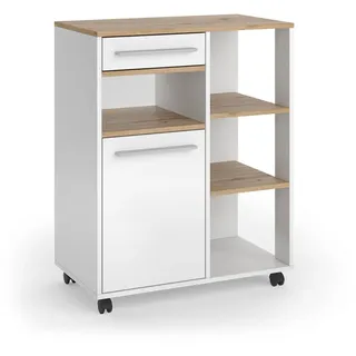 Vicco Küchenbuffet Vicco Pure, Weiß/Artisan-Eiche, 72.2 x 90.8 cm, Model 59934 - Weiß, Braun