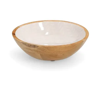 Zeller Schale Mangoholz beige H:6cm Ø:20cm
