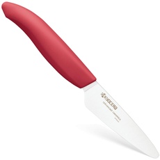 Kyocera GEN RED Keramik Schälmesser | Klinge 7,5 cm | ergonomisch geformter Griff | extrem scharfes Küchenmesser | Kochmesser Profi Messer | Messer klein scharf