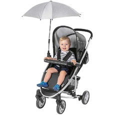 Bild ShineSafe Sonnenschirm für Kinderwagen, universal nutzbar, dreh- und neigbar, grau