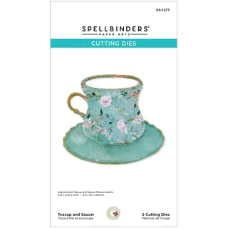 Spellbinders Susan Tierney-Cockburn Stanzschablonen für Teetasse und Untertasse, Metall
