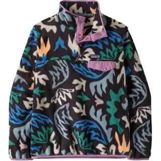 Patagonia Damen Lightweight Synchilla Snap-T Pullover Kaleido: Black XL