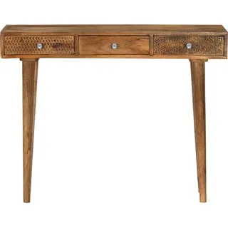 vidaXL Konsolentisch Mangoholz Massiv 102 x 30 x 79 cm - Braun