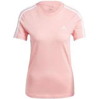 Adidas LOUNGEWEAR Essentials Slim 3-Streifen T-Shirt Semi Pink Spark / White XS