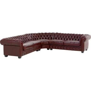 Ecksofa Chesterfield III rot - Rot