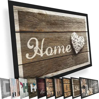 Valia Home Fußmatte Schmutzfangmatte Türmatte für Innen und Aussen - Fussmatte - Sauberlaufmatte rutschfest - Fußabtreter Haustür - Home Design 60 x 80 cm