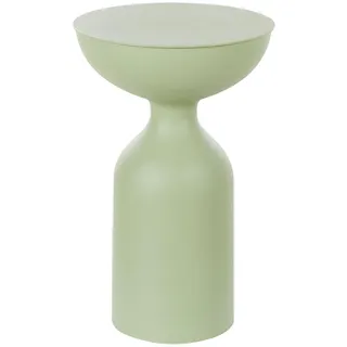 Beliani Beistelltisch Metall hellgrün rund 36 cm Cota - Grün , Rund , 36x56x36 cm , Wohnzimmer, Wohnzimmertische, Beistelltische