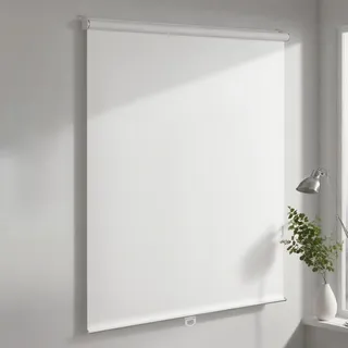 Joydeco Verdunklungsrollo Klemmfix ohne Bohren (Weiß, 65x130 cm) – Thermorollo mit 100% Sichtschutz & Sonnenschutz, kabellos & abnehmbar, Rollos Für Fenster im Schlafzimmer und Wohnzimmer