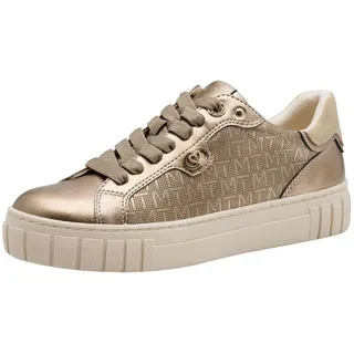 Marco Tozzi Damen Sneaker flach mit Wechselfußbett Freizeit, Gold (Dark Gold Comb), 37 EU