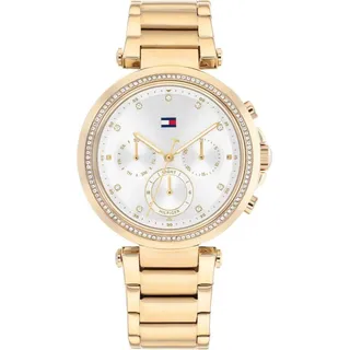 Tommy Hilfiger Emily 38 Mm Damenuhr - Gold / White / Mineral - One Size