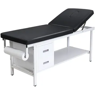 VEVOR Untersuchungsliege 227 kg, Ruheliege, Praixsliege mit verstellbarer Rückenlehne, 2 Schubladen, Ablagefach & Papierrollenspender, Krankenliege für Krankenhäuser & Reha-Zentren, 1855x705x815 mm