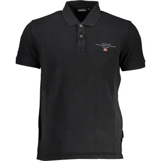 Napapijri Poloshirt mit Sticklogo und Druckknöpfen : Größe - M Größe: M - Schwarz