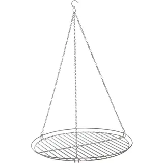 Grillrost Grillgitter Edelstahl Ø 50 cm für Feuerschale mit Kette und Haken