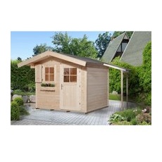 OBI Outdoor Living Holz-Gartenhaus Bozen Flachdach Unbehandelt 367 cm x 274 cm