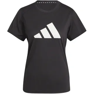 Adidas Train Essentials Big Performance Logo T-Shirt, Damen black/white-L